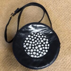 Italian Made: Bruno Magli Round Navy Purse